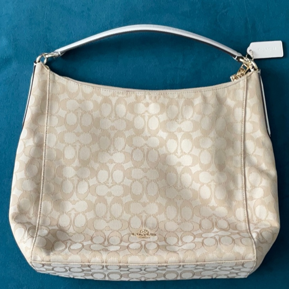 Coach Signature Bag - NWOT - Gold on Gold - Canvas Shoulder Bag